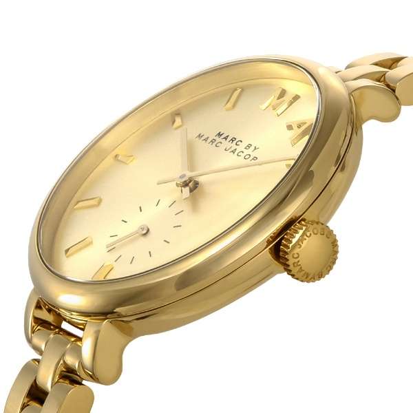 Marc Jacobs Sally Champagne Gold Dial Gold Steel Strap Watch for Women - MBM3363