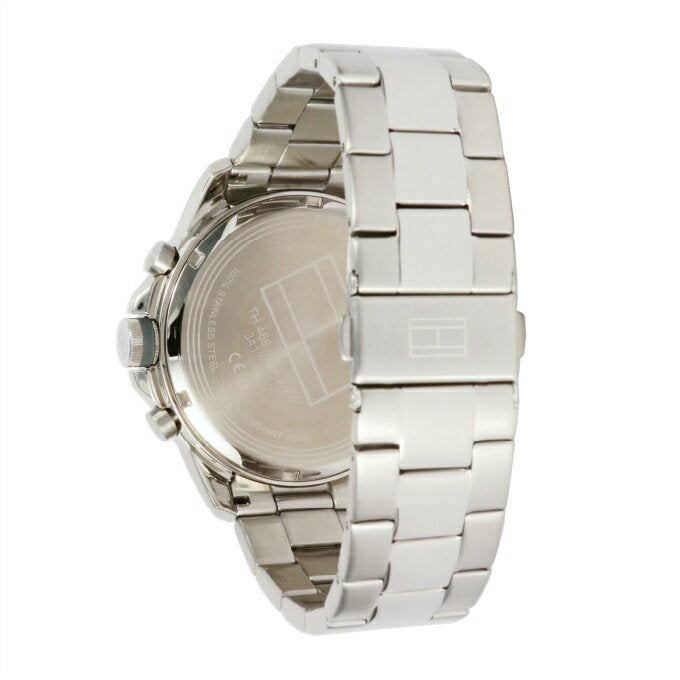 Tommy Hilfiger Blaze Chronograph Black Dial Silver Steel Strap Watch For Men - 1792029