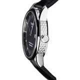 Tissot T Classic Luxury Powermatic 80 Black Dial Black Leather Strap Watch For Men - T086.408.16.051.00