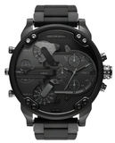 Diesel Mr Daddy 2.0 Chronograph Black Dial Black Steel Strap Watch For Men - DZ7396