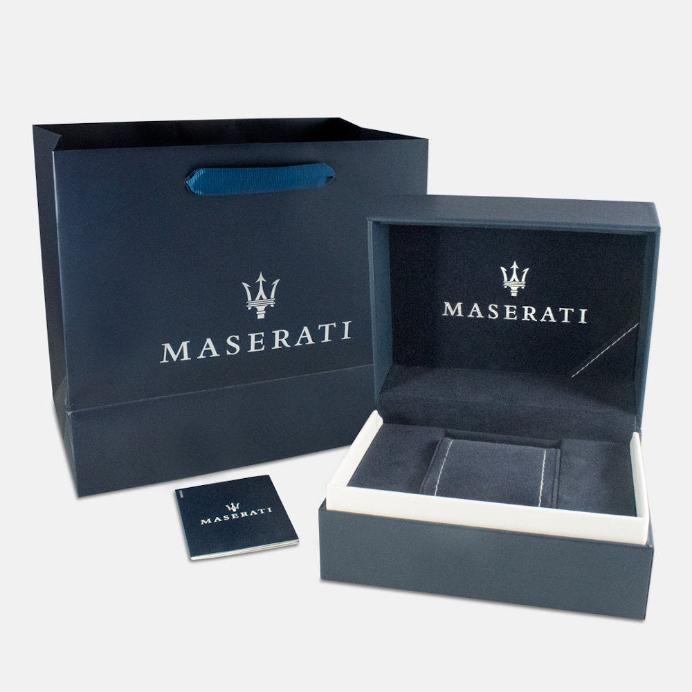 Maserati Traguardo Chronograph Green Dial Black Silicone Strap Watch For Men - R8871612043