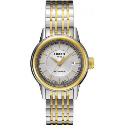 Tissot Carson Automatic Silver Dial Two Tone Steel Strap Watch For Women - T085.207.22.011.00