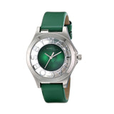 Marc Jacobs Henry Skeleton Green Dial Green Leather Strap Watch for Women - MBM1336
