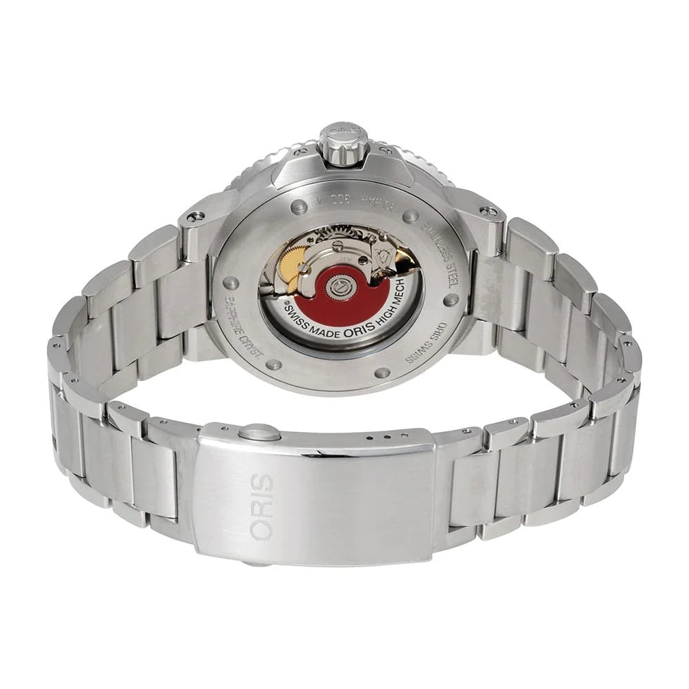 Oris Aquis Date Blue Dial Silver Steel Strap Watch for Men - 0173377304135-0782405PEB