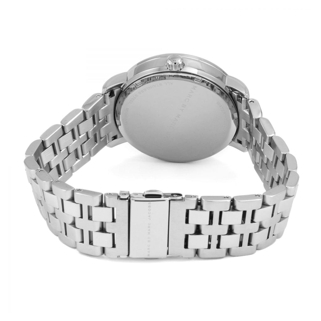 Marc Jacobs Fergus White Dial Silver Steel Strap Watch for Women - MBM8646
