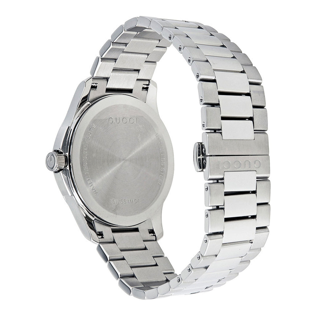 Gucci G Timeless Black Dial Silver Steel Strap Unisex Watch - YA126457