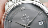 Omega De Ville Prestige Co-Axial Automatic Grey Dial Silver Steel Strap Watch for Men - 424.10.40.20.06.001