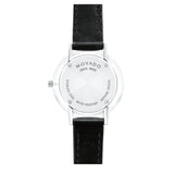 Movado Ultra Slim Black Dial Black Leather Strap Watch For Women - 0607094