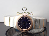 Omega Constellation Quartz Diamonds Blue Dial Two Tone Steel Strap Watch for Women - 131.20.25.60.53.002