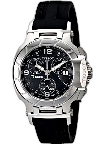 Tissot T Race Chronograph Black Dial Black Rubber Strap Watch for Women - T048.217.17.057.00