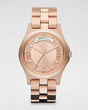 Marc Jacobs Baby Dave Rose Gold Dial Rose Gold Steel Strap Watch for Women - MBM3235