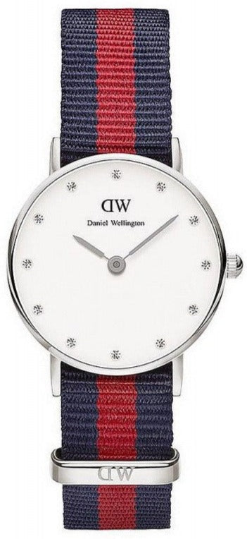 Daniel Wellington Classy Oxford White Dial Two Tone Nylon Strap Watch For Women - DW00100072