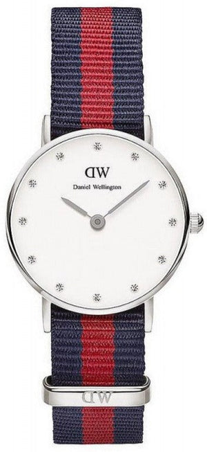 Daniel Wellington Classy Oxford White Dial Two Tone Nylon Strap Watch For Women - DW00100072