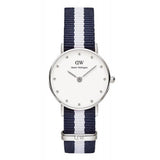 Daniel Wellington Classy Glasgow White Dial Two Tone NATO Strap Watch For Women - DW00100074