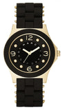 Marc Jacobs Pelly Black Dial Black Silicone Strap Watch for Women - MBM2540