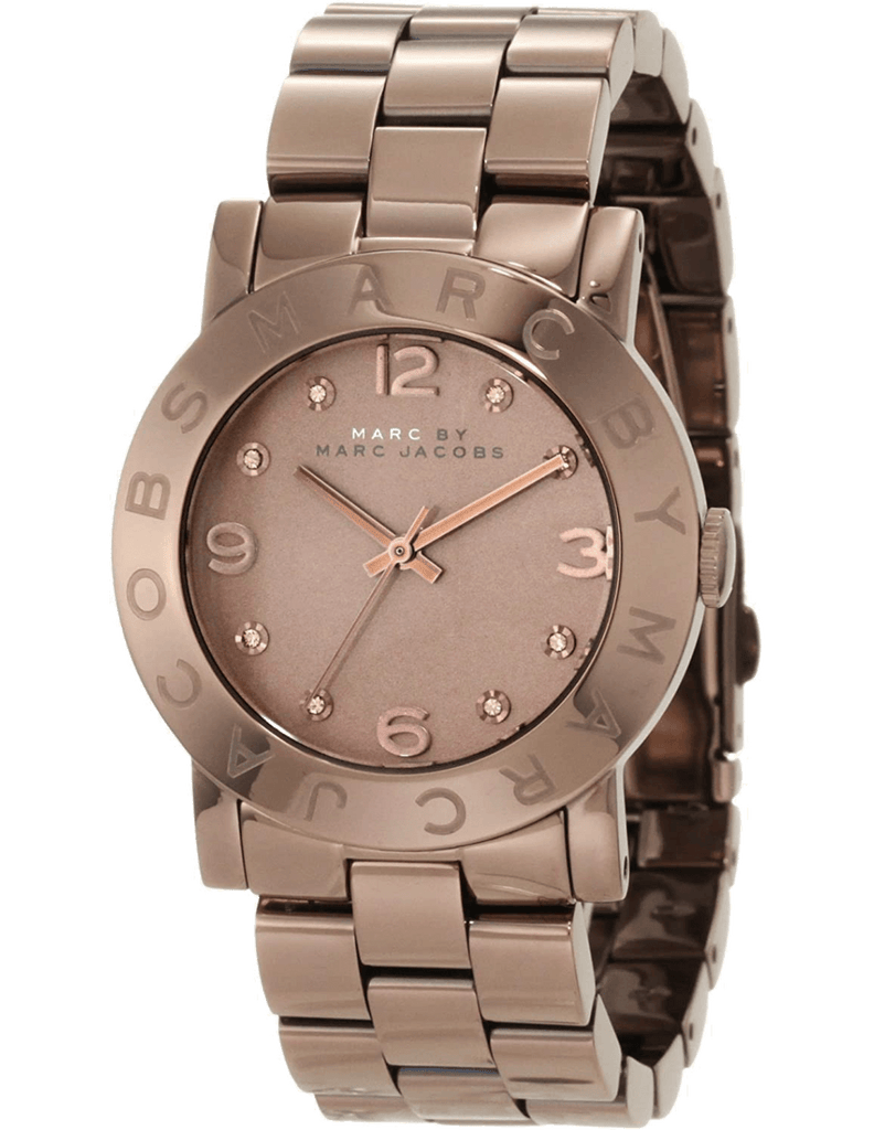 Marc Jacobs Amy Brown Dial Brown Steel Strap Watch for Women - MBM3119