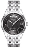 Tissot T Classic T One Automatic Black Dial Silver Steel Strap Watch For Men - T038.430.11.057.00