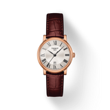 Tissot Carson Premium Lady Silver Dial Brown Leather Strap Watch For Women - T122.210.36.033.00