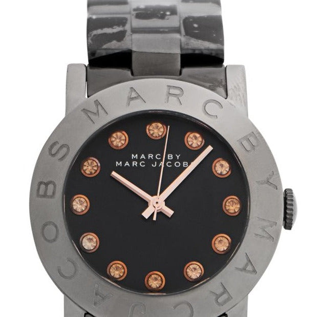 Marc Jacobs Rock Crystal Grey Dial Grey Steel Strap Watch for Women - MBM8596