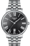 Tissot Carson Premium Black Dial Silver Steel Strap Watch For Men - T122.410.11.053.00