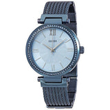 Guess Soho Diamonds Blue Dial Blue Mesh Bracelet Watch For Women - W0638L3