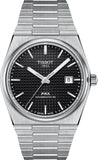 Tissot PRX Powermatic 80 Black Dial Silver Steel Strap Watch For Men - T137.407.11.051.00