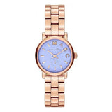 Marc Jacobs Mini Baker Blue Dial Rose Gold Steel Strap Watch for Women - MBM3285