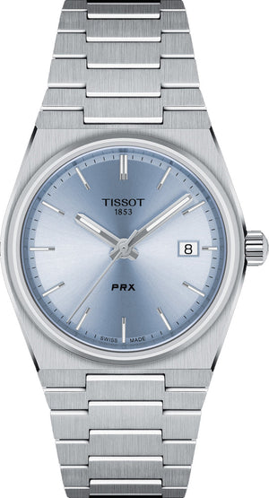 Tissot PRX Light Blue Dial Silver Steel Strap Watch For Women - T137.210.11.351.00