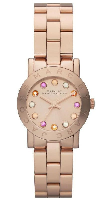 Marc Jacobs Amy Rose Gold Dial Rose Gold Steel Strap Watch for Women - MBM3219