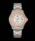 Tag Heuer Aquaracer Quartz White Dial Silver Strap Watch for Men - WAY1150.BD0911