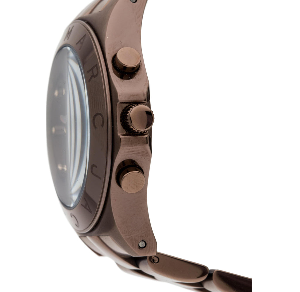 Marc Jacobs Blade Chronograph Brown Dial Brown Steel Strap Watch for Women - MBM3121