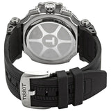 Tissot T Race Chronograph White Dial Black Silicone Strap Watch For Men - T115.417.27.011.00