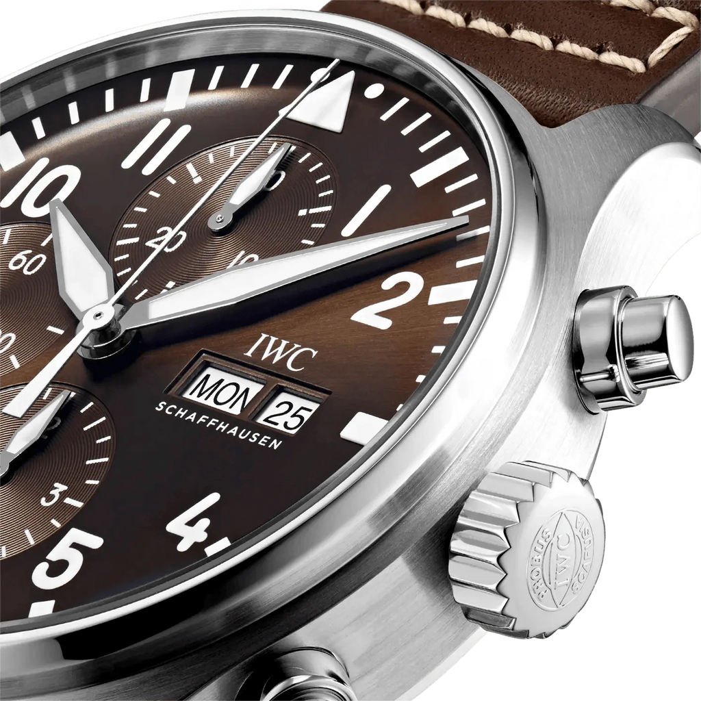 IWC Pilot's Watch Chronograph Edition Brown Dial Brown Leather Strap Watch for Men - IW377713