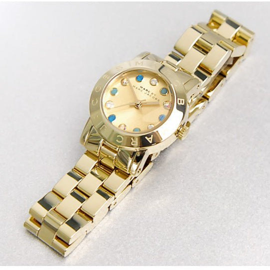 Marc Jacobs Amy Dexter Gold Dial Gold Steel Strap Watch for Women - MBM3218