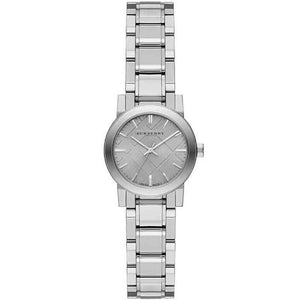 Burberry The City Silver Diamonds Dial Silver Steel Strap Watch for Women - BU9230