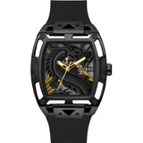 Guess Legend Analog Black Dial Black Rubber Strap Watch For Men - GW0648G1
