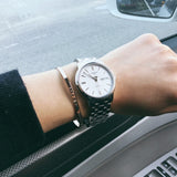 Tissot Automatics III Day Date White Dial Silver Steel Strap Watch For Men - T065.430.11.031.00