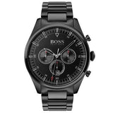 Hugo Boss Pioneer Black Dial Black Steel Strap Watch for Men - 1513714