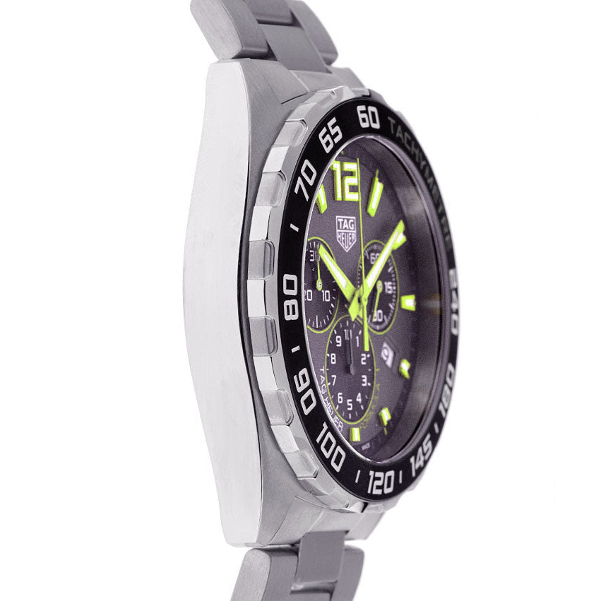 Tag Heuer Formula 1 Chronograph Grey Dial Silver Steel Strap Watch for Men - CAZ101AG.BA0842