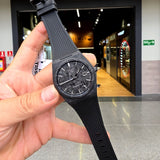 Tissot PRX Powermatic 80 Carbon Black Dial Black Rubber Strap Watch for Men - T137.907.97.201.00