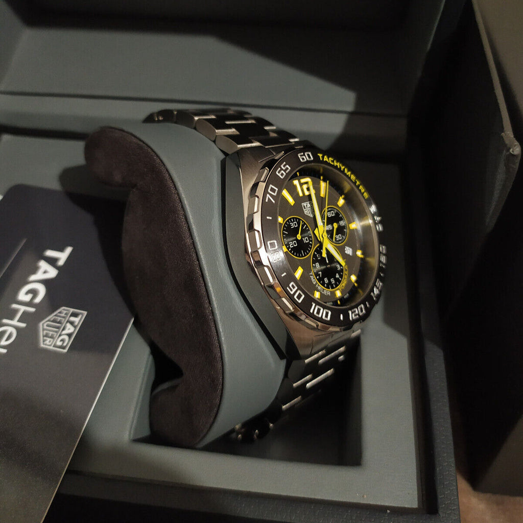 Tag Heuer Formula 1 Chronograph Grey Dial Silver Steel Strap Watch for Men - CAZ101AG.BA0842