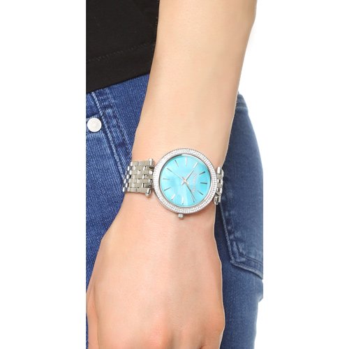 Michael Kors Darci Mother of Pearl Blue  Dial Silver Steel Strap Watch for Women - MK3515