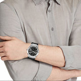 Salvatore Ferragamo F-80 Classic Black Dial Black Leather Strap  Watch for Men - SFDT00219