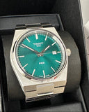 Tissot PRX Green Dial Silver Steel Strap Watch For Men - T137.410.11.091.00