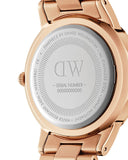 Daniel Wellington Iconic Link Grey Dial Rose Gold Steel Strap Watch For Women - DW00100332