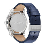 Salvatore Ferragamo 1927 Chrono Analog Blue Dial Blue Leather Strap Watch for Men - SFKZ00223