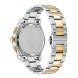 Salvatore Ferragamo Sapphire Chrono Green Dial Two Tone Steel Strap Watch for Men - SFME01223