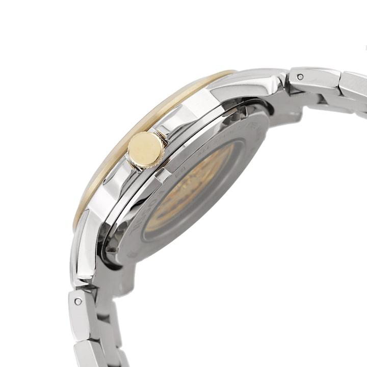 Fossil Grant Automatic Skeleton White Dial Two Tone Steel Strap Watch for Men - ME3112