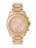 Michael Kors Blair Chronograph Rose Gold Dial Two Tone Steel Strap Watch for Women - MK6316