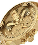 Diesel Mr Daddy 2.0 Chronograph Gold Dial Gold Steel Strap Watch For Men - DZ7399